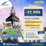 paket umroh murah Rp 22.999.000 fasilitas bintang 3, hotel dekat masjid dan pesawat transit