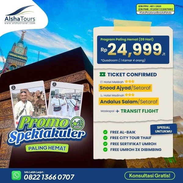 Paket Umroh 2025 bintang 3