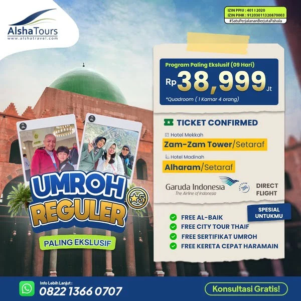 Paket Umroh Reguler Bintang 5