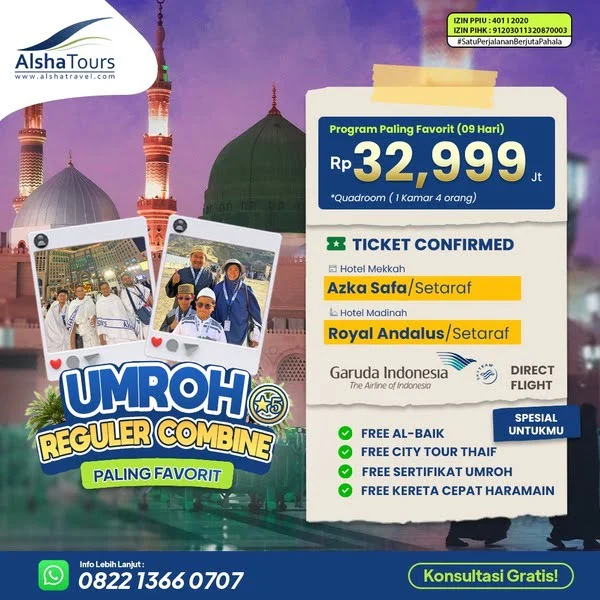 Paket Umroh Reguler Combine Bintang 5