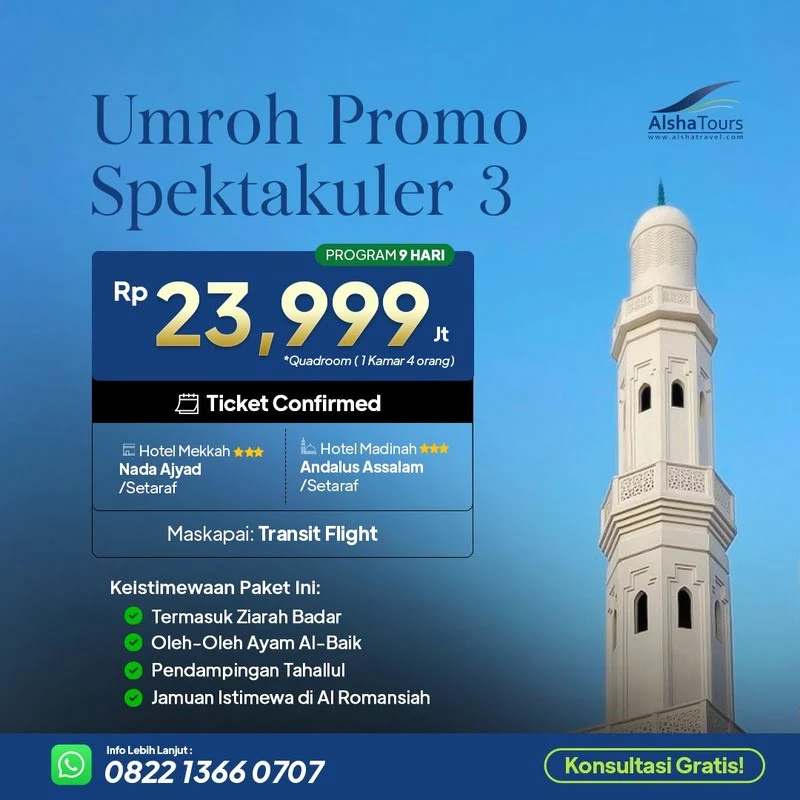 Umroh Promo Spektakuler 3 – Program 9 Hari