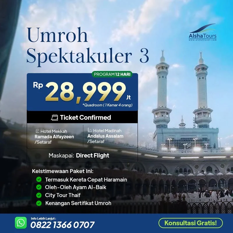 Umroh Super Spektakuler 5 – Program 12 Hari
