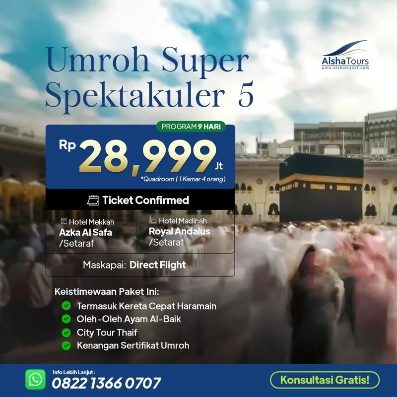 Umroh Super Spektakuler 5 – Program 9 Hari