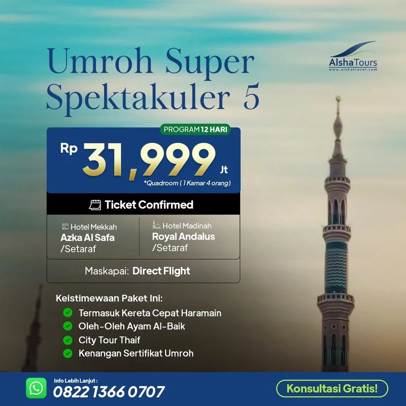 Umroh Super Spektakuler 5 – Program 12 Hari