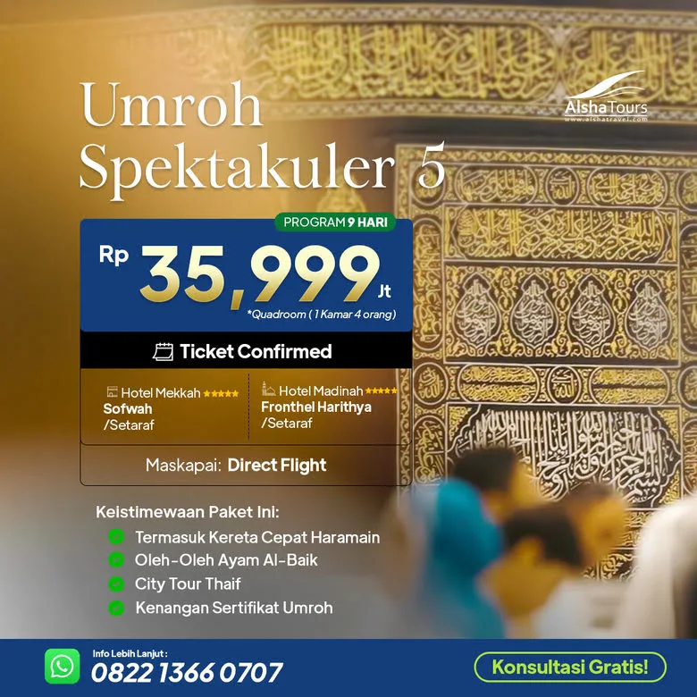 Umroh Spektakuler 5 – Program 9 Hari