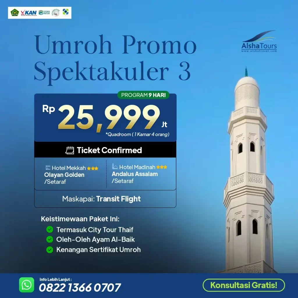 Umroh Promo Spektakuler 3 – Program 9 Hari