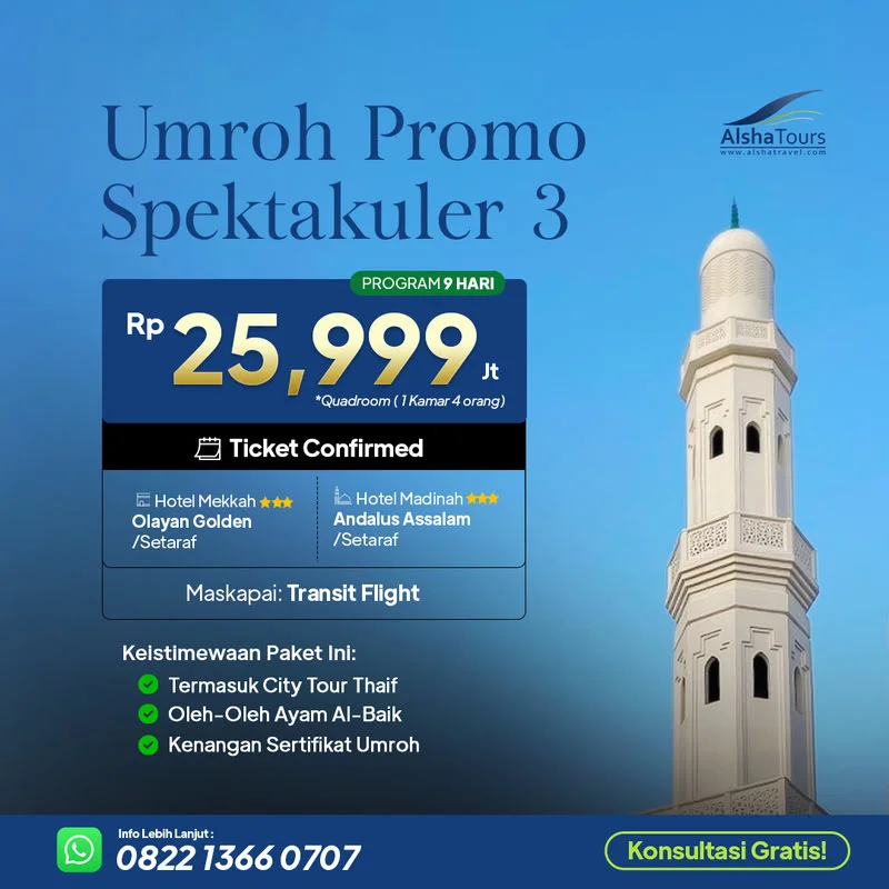 Umroh Promo Spektakuler 3 – Program 9 Hari