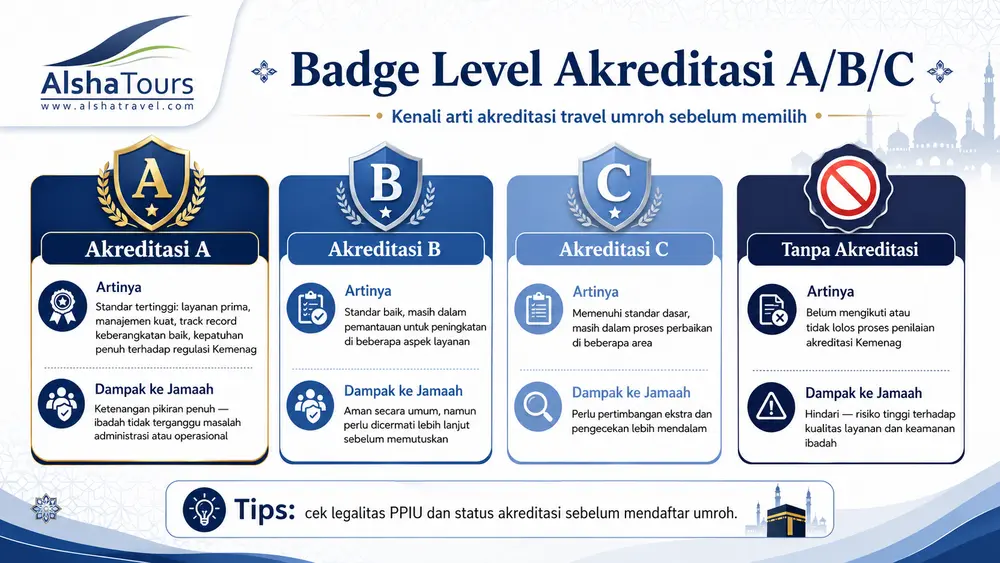 Badge level akreditasi PPIU A, B dan C