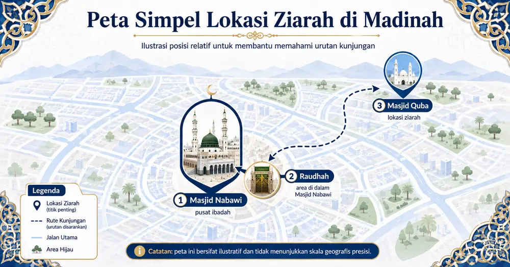 Peta ziarah di Madinah
