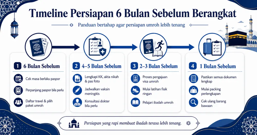 Timeline persiapan umroh sebelum berangkat