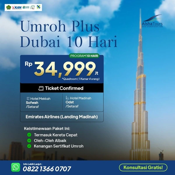 Umroh Plus Dubai Bintang 5