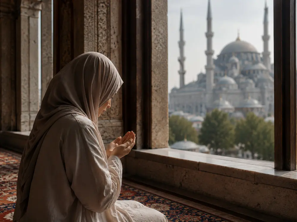 Suasana ibadah yang tenang dan khidmat sebagai bagian dari perjalanan umroh plus Istanbul bersama Alsha Travel